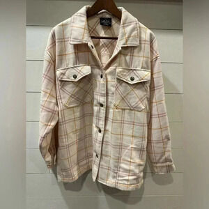 HFX Cream/ Pink Fall Shaket- size Medium